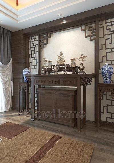  Thi công bàn thờ đứng biệt thự Vinhomes - mẫu 24